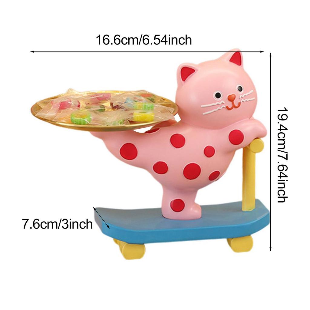 Söt Kanin Förvaringsbricka Kreativa Figurer Ornament Vardagsrum Veranda Skrivbord Hem Hartsdekoration Nycklar Godisförvaring Heminredning