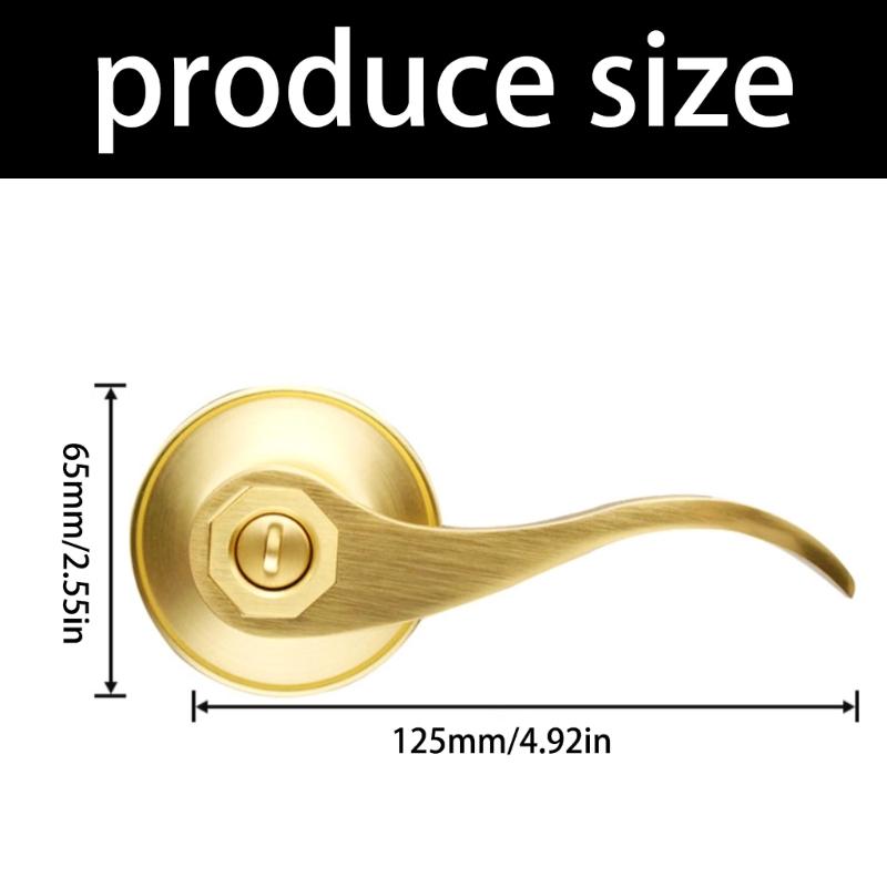 Waved Pattern Passage Door Handle Hall Closet Door Ergonomic Levers Adjustable Latches Easy Installation