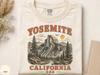 Yosemite California Vintage T-Shirt, Retro National Park Graphic Tee, Mountain Landscape Shirt, Nature Travel Tee, Unisex Comfort Colors