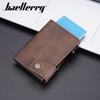New card bag male retro side push elastic card metal aluminum box anti-magnetic simple card clip
