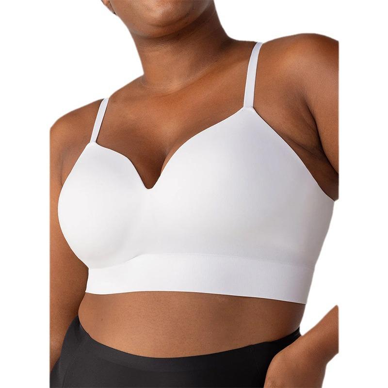

Seamless Plus Size Comfort Bra: Beautiful Back, Uplifting, Wire-Free Design for Cross-Border Trade L белый