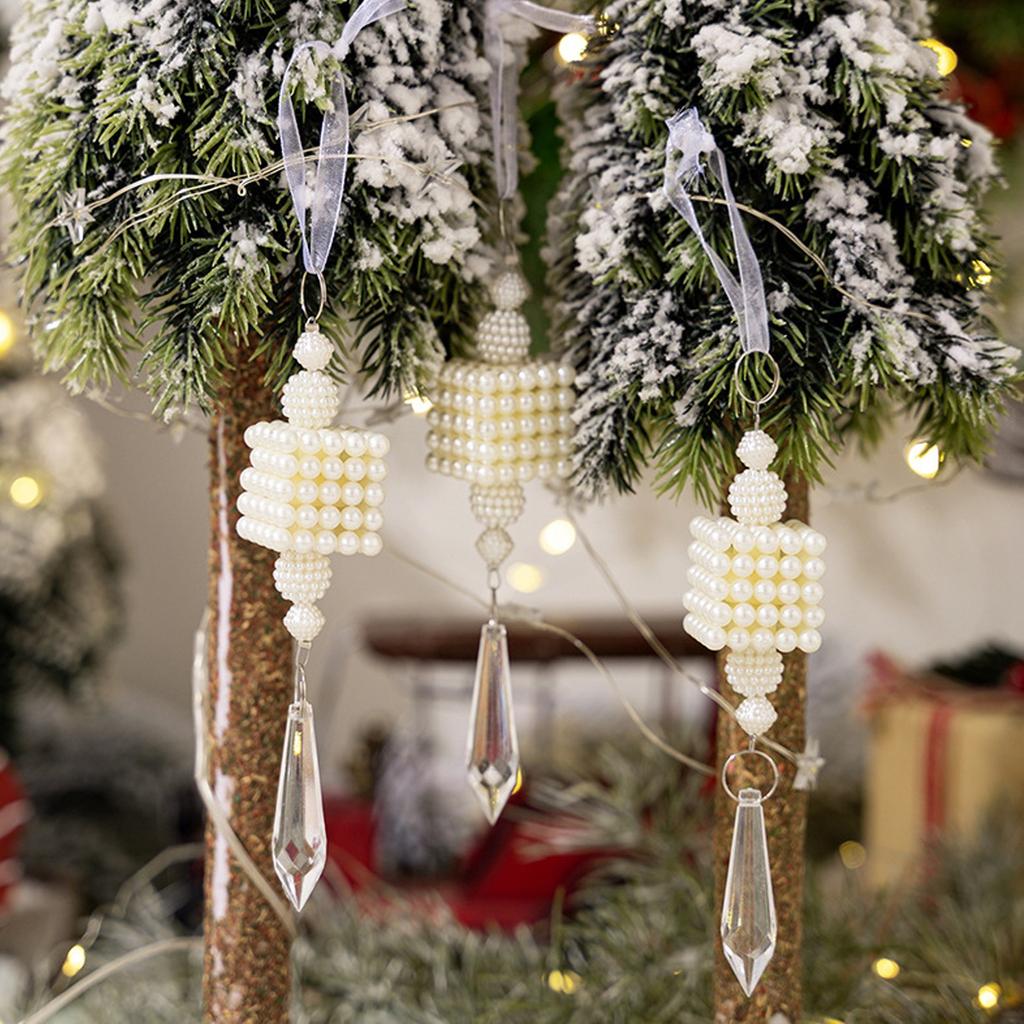 Creative Icicle Pendants, Christmas Imitation Pearl Pendants, European  Home Decoration Atmosphere Layout Crystal Pendants