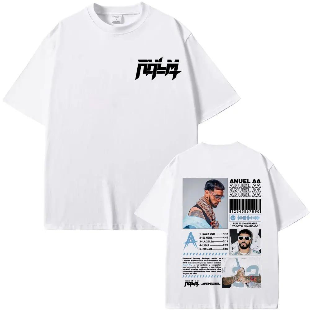 Rapper Anuel AA Rhlm 2 Real Hasta La Muerte Graphic TShirt Unisex Vintage Hip Hop Street Style Bestseller 100 Cotton TShirt