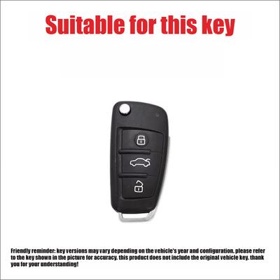 Silicone Car Key Caps Case Cover Fob Keychain For A4 B7 A6 C5 C6 A1 A3 8P TT Q3 Q2 Q7 TTS R8 S3 S6 RS3 RS6 Accessories