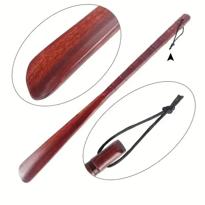 55CM/70CM/75CM Durable Professional Wooden Shoe Horn Flexible Long Handle Shoehorn for Seniors Shoe Lifter Home Tools