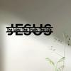 Jesus Metal Wall Art Religious Decor with Bible Verse Plaque for Home Church Office Indoor Outdoor Spiritual Gift