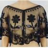Sparkling Short Scarf Shawl With Glittering Sequined For Women And Girl Beach Event Evening Party Dressingup Accessory