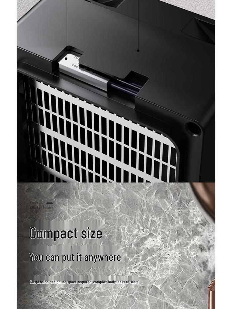 Compact Desktop Electric Fan Heater - Quick Heating, Energy Efficient
