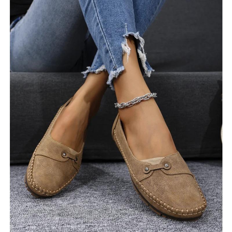 Large Size 44 Women Shoes Vintage Handmade Women's Flats Casual Shoes Ladies Flat Shoes Comfortable Slip On Female Loafers