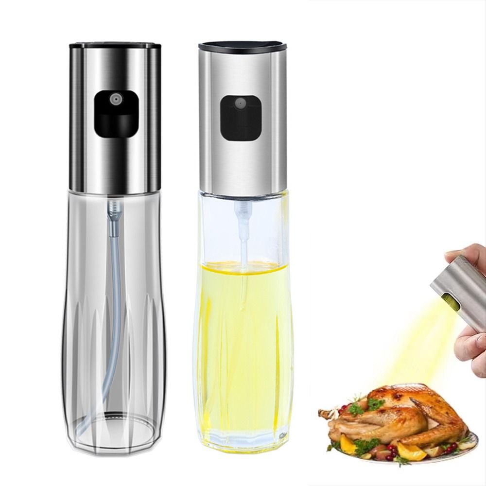 Stainless Steel Glass Oil Sprayer Fine Spray Kitchen Spray Container Kitchen Gadgets