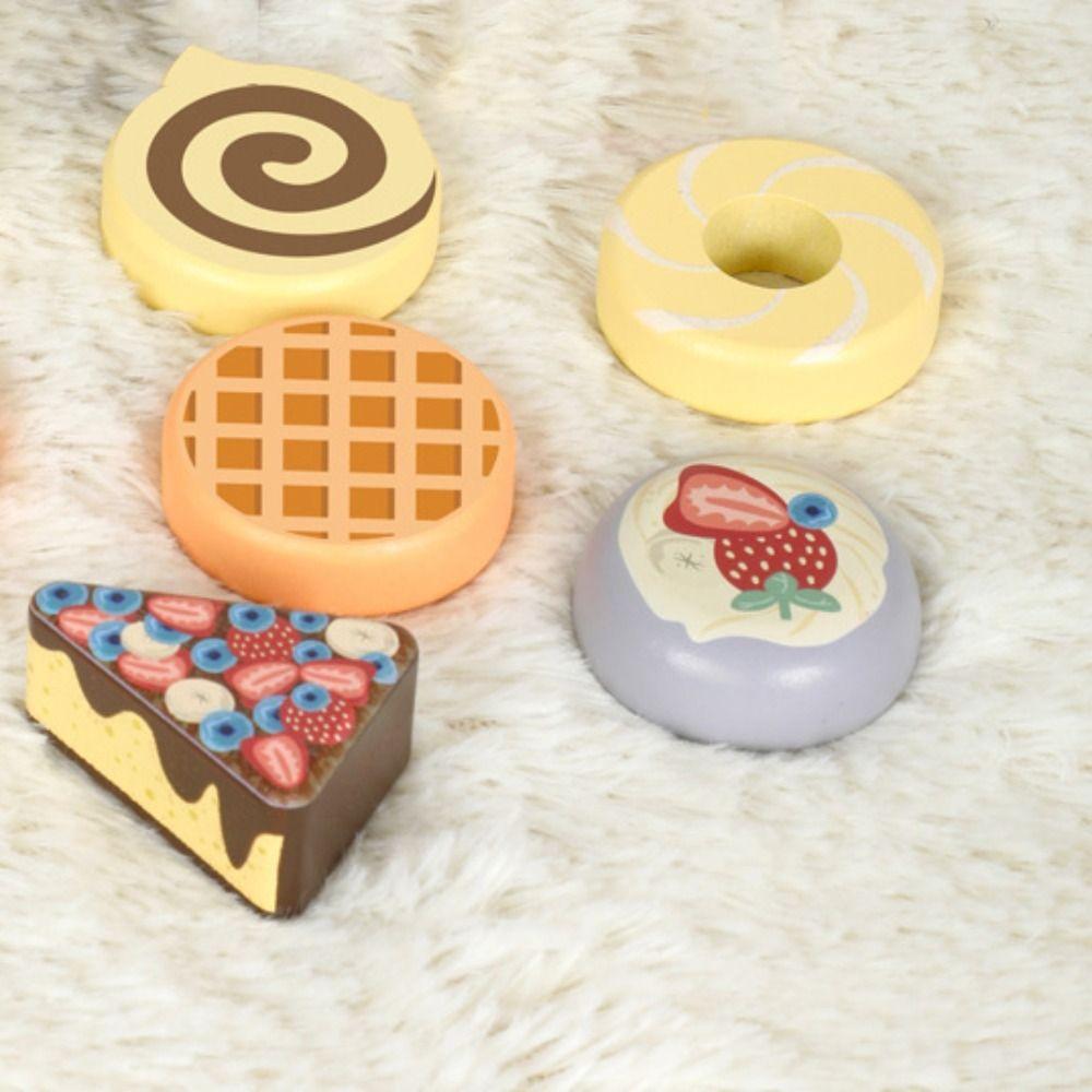 Wooden Tea Set Play Toy Simulation Pretend Play Kitchen Set  Toddlers Girls Boys