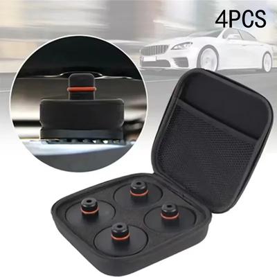 1/4 pièces Tesla Model X/S/3 Noir Caoutchouc Cric Point de Levage Adaptateurs de Coussinet Protection Améliorée Premium Bloc de Support de Cric Amortissement