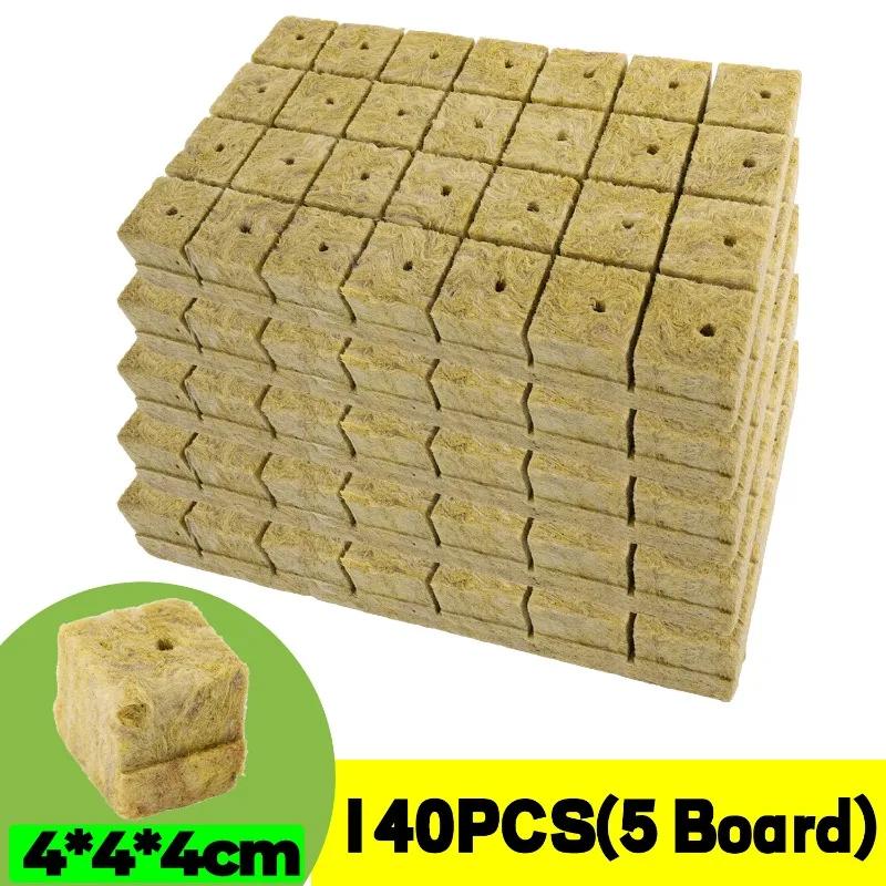 Stonewool Hydroponic Grow Media Cubes Garden Seedling Block Water Seed Sowing Germination Culture Substrate Planting Rock Plug