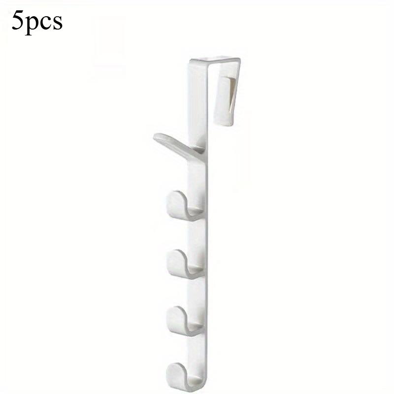

5pcs Behind The Door Coat Hook Hanger Behind The Door Cabinet Wardrobe Dormitory Hook Storage Rack Home Organization and Storage 5pcs белый