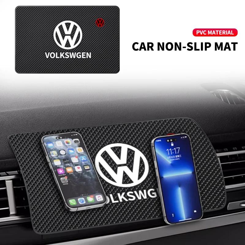 YMU3 Car Silicone Sticky Non-slip Mat Car Dashboard Phone Anti-slip Mat For Volkswagen Tharu R Polo T5 GTI Tiguan R-Line Golf Arteon