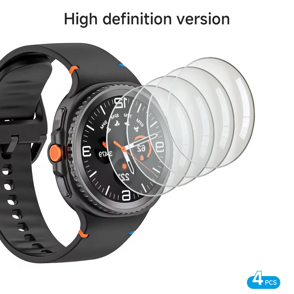 1-5PCS Screen Protector for Samsung Galaxy Watch 8 40mm 44mm Classic 9 HD tempered glass film+Eye-protection purple light
