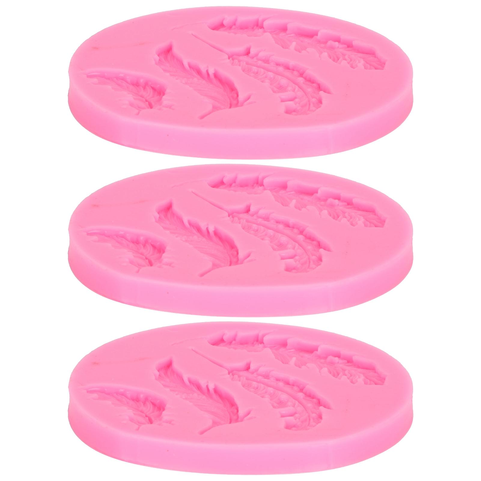 

3 шт. силиконовые формы с рисунком перьев, сделай сам, форма для шоколадного торта, помадка, инструмент