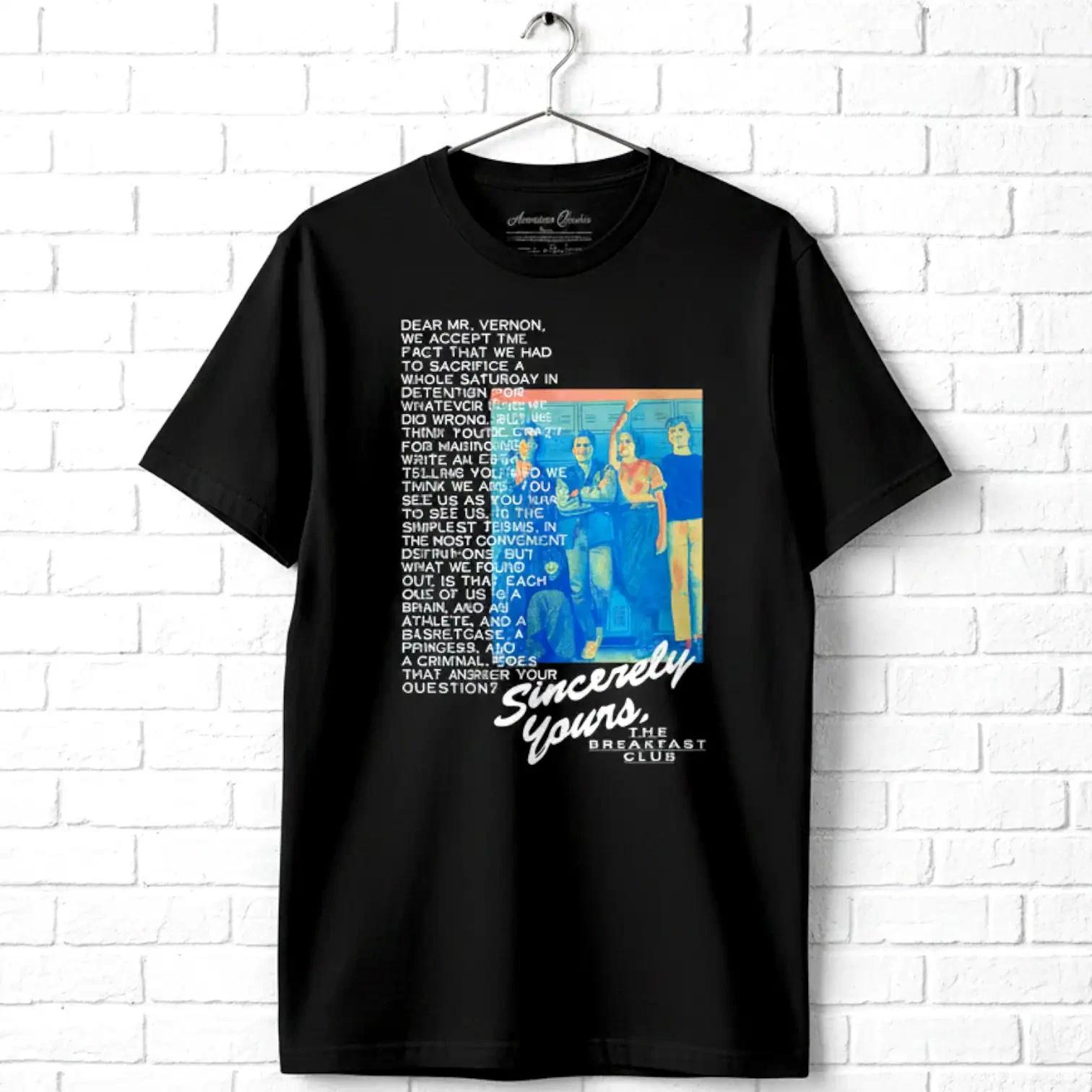 Breakfast Club Sincerely Yours Letter Men s T Shirt L