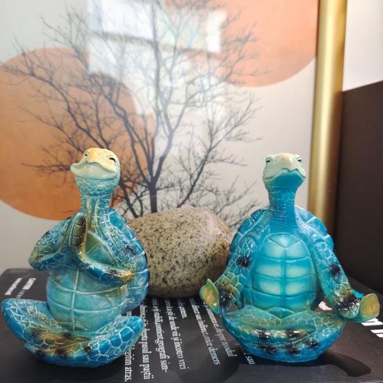 Ornament Broască Țestoasă Meditație Yoga Figurina Statuetă Sculptură Animal Interior