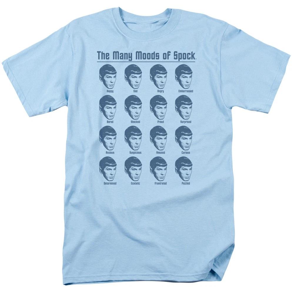 Star Trek - Many Moods Of Spock -  Unisex Short Sleeve Children s T-shirt - Blue 150