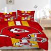 3pcs Kansas City Chiefs Helmet & Arrowhead Logo Football Team Spirit Decorative Throw Pillow Cover Set-Perfect for Home Décor, Bedroom, Livi