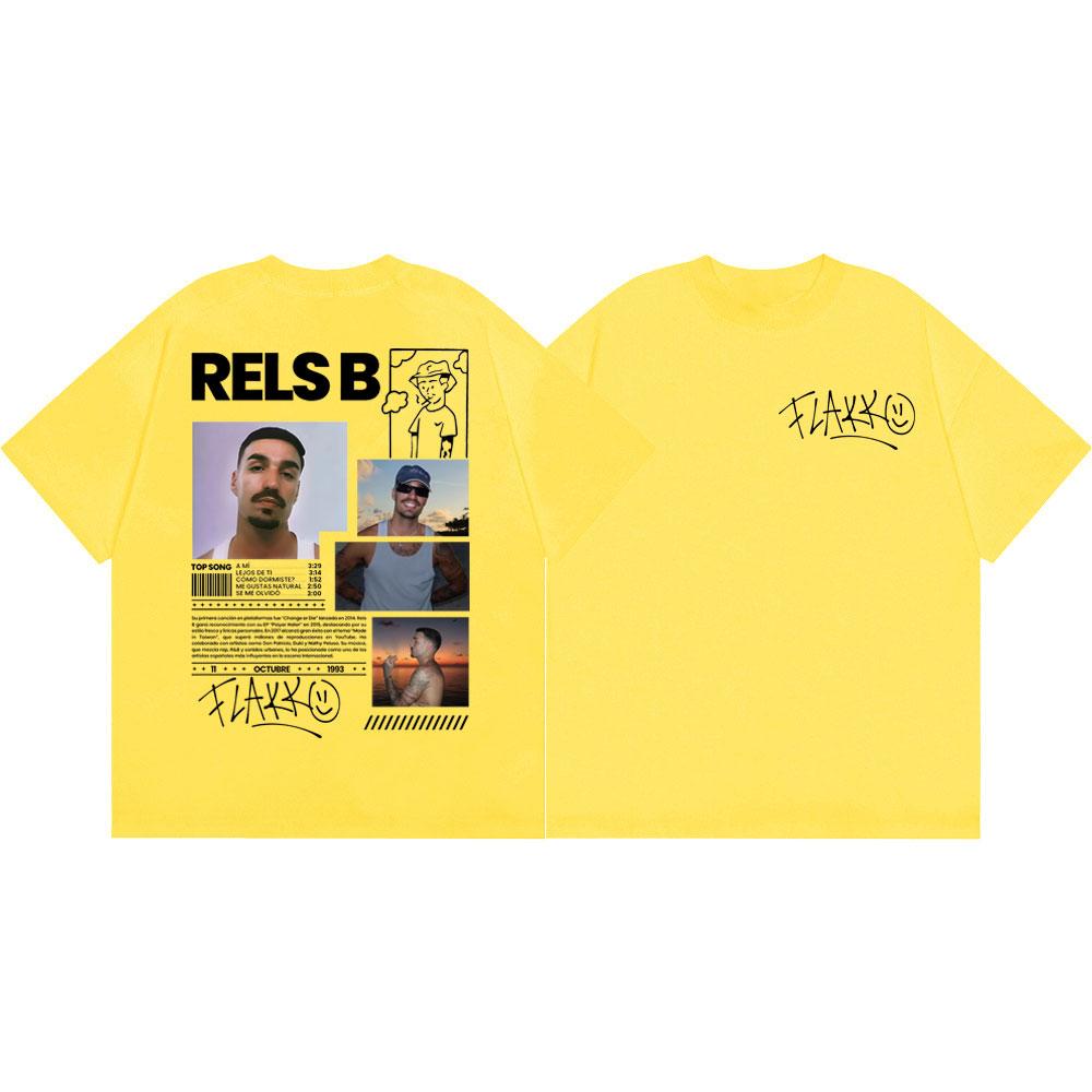 Rapper Rels B Album Merch Tshirt Unisex Unisex Clothing Hip Hop Fashion Short Sleeve Tshirts High Quality Cotton Oversized T Shirt
