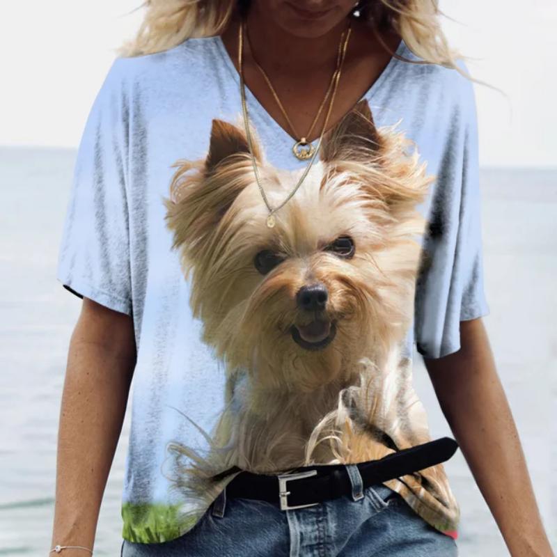 

2024Новые летние футболки с коротким рукавом и V-образным вырезом, женские однотонные модные туники, футболки Ropa Mujer, нестандартная повседневная корейская футболка Y2k 3XL