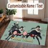 Custom Name Crystal Velvet Rug,Spy × Family Comfortable Anti Slip Floor Mat For Room Decoration