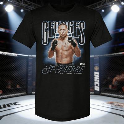2026 Summer UFC Georges StPierre Fighting Graphic Tshirt Women Sports Cotton Short Sleeve Loose Leisure Fitness Shirt Unisex