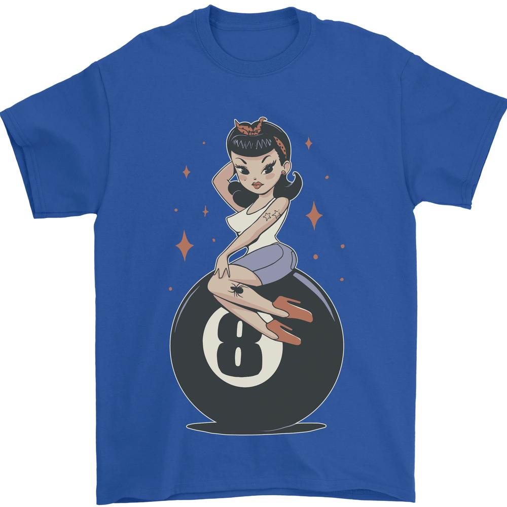 8Ball Pinup Pool Unisexs TShirt 100 Cotton