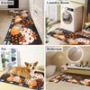 1PC Decorative Pumpkins Kitchen Rug Non-Slip Door Mat Pop Design Bathroom Rug Bath Mat Carpet for Home Sink Laundry Decor