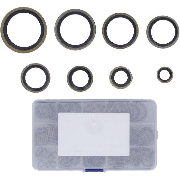 110 Pcs 8 Sizes Oil Seal Washer Automotive Drain Plug Gaskets Oil Crush Washers M6 M8 M10 M 12 M14 M16 M20