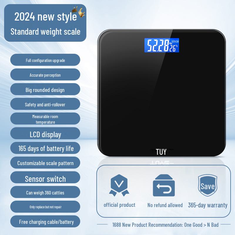 Rechargeable High Precision Body Weight Scale - Hetang Electronic Weighing Scale for Home Use