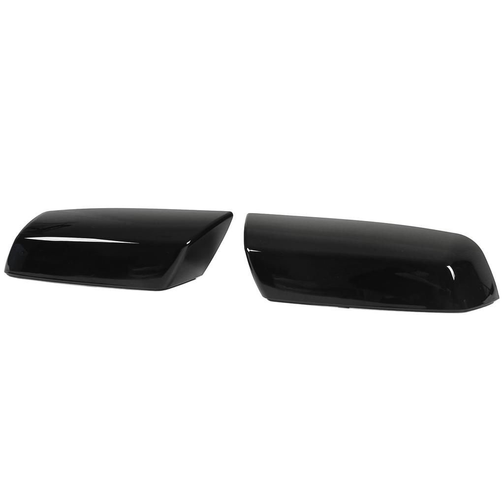 Rear View Mirror Cover Cap Glossy Surface Mirror Decoration Protector Cap Replacement for Silverado 1500 2014‑19 Glossy