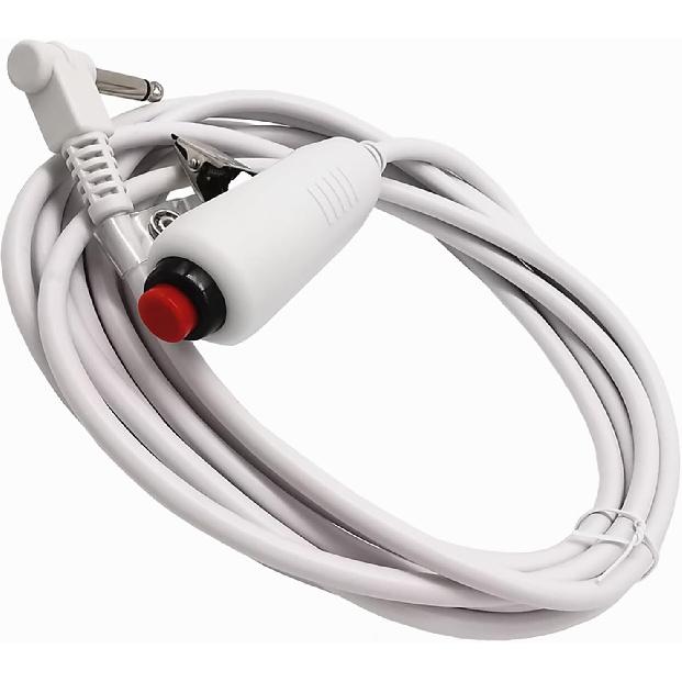 Push Button Cord Cable for Nurse Station Nurse Call Cord 6.35mm 1/4" Phone Plug Cable with Clip for Nurse Station PVC Nurse Cable