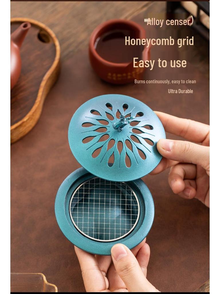 Zen Deer Incense Burner: Auspicious Coil Holder for Desktop or Tea Ceremony with Sandalwood and Agarwood Compatibility