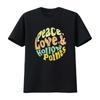 Mens Peace Love And Hollow Points T Shirt Black X Large Vintage Washed Slightly Versatile Stylish Homme Designer Clothes