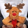 Pluszowy Renifer Rudolph z Czerwoną Szalik dla Dzieci i Kolekcjonerów