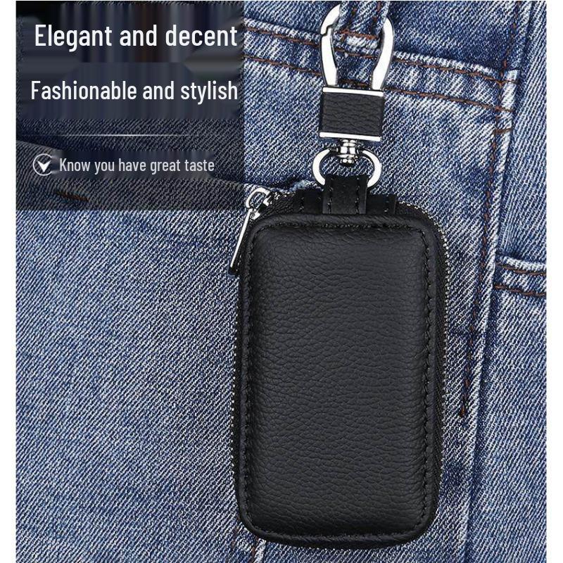 Universal Genuine Leather Car Key Case for Men & Women, Personalized Remote Cover for Volkswagen, Toyota, Hyundai