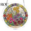 Unique Acrylic Puzzle Gift Sun Catcher with Colorful Light Projection, DIY Window Hanging Decor Stained Glass for Garden Patio Living Room, UV Printed