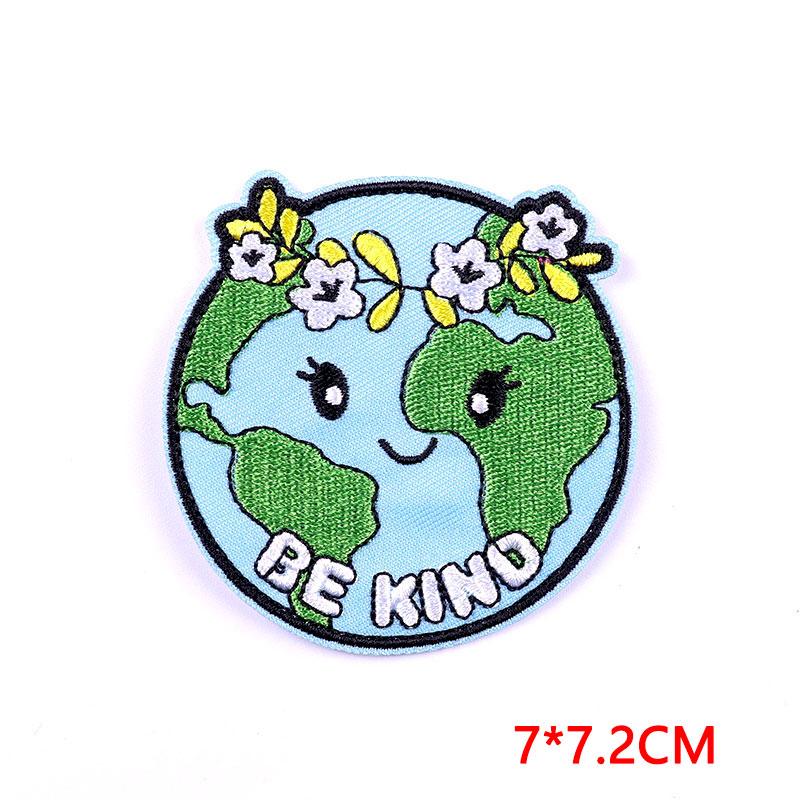 Mountain Adventure Outdoor Scenery Embroidery Patches Iron On Patches Diy Sun Waves Patch Backpack Jackets Sew Embroidered Badge 