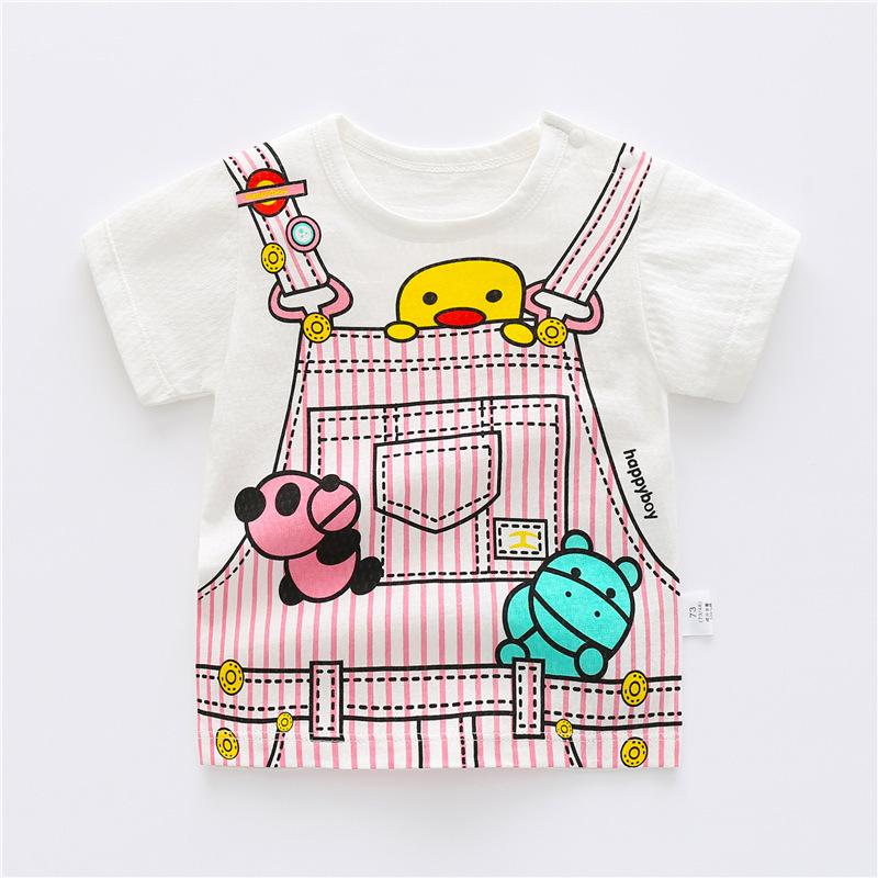 Baby Top Pure Cotton Short-sleeved Baby Girl Summer Thin Children's Clothing 0 Years Old 1 Boy T-shirt 3 Children Half-sleeved Children