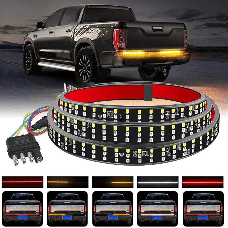 

60-дюймовый и 48-дюймовый трехцветный задний фонарь для пикапа с динамичным указателем поворота и аварийным сигналом 48 inch белый/красный