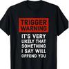 Men's Casual Cotton T-shirt with Humorous Prints Round Neck Tops