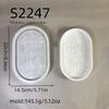 Oval Shape Storage Tray Silicone Mold with Flower Pattern Handmade Concrete Tray Casting Mould For Desktop  Shelf Decors