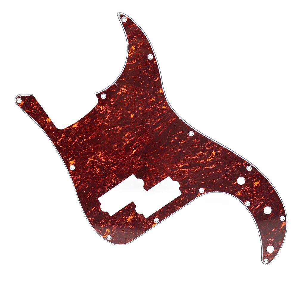 1 Stück Gitarre 3-lagiges Schlagbrett PVC Elektrische Gitarre Schlagbrett Kratzschutz für Precision Bass Pb Bass Gitarrenteil 13 Löcher