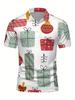 Christmas Print - Men'S Short-Sleeve Polo Shirt - Stylish And Easy Short-Sleeve, Buttoned, Casual Collar Polo Shirt, Fashionable And Versatile,