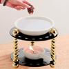 Ceramics Essential Oil Warmer with Tealight Candle Spoon Aromatherapies Wax Melt Burners Diffuser for Relaxation Space