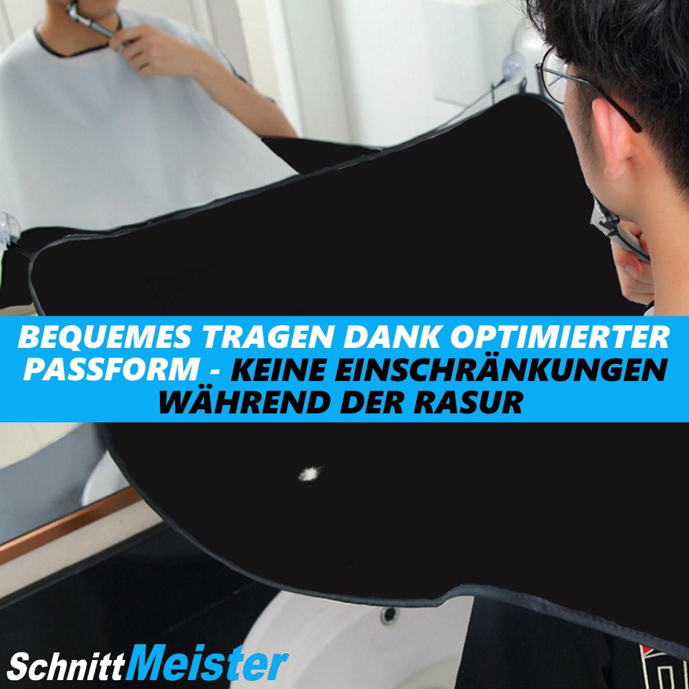 SchnittMeister Premium Bartschürze Rasierumhang Bart Kittel Lätzchen wasserdicht