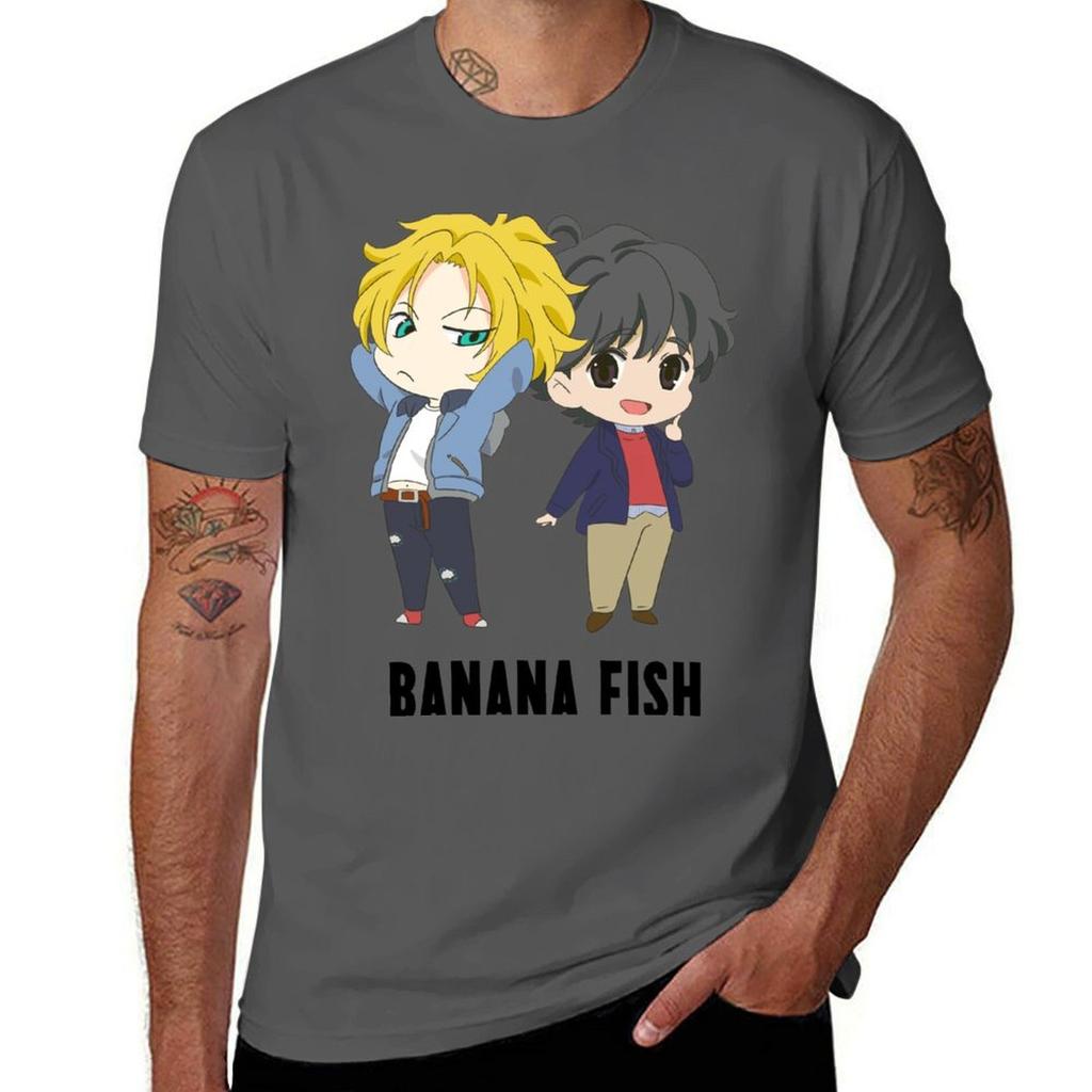 Banana Fish Tshirt Breathable Mesh Panel Tshirt